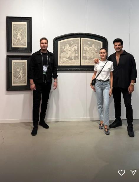 Burak Özçivit and Fahriye Evcen at Contemporary İstanbul