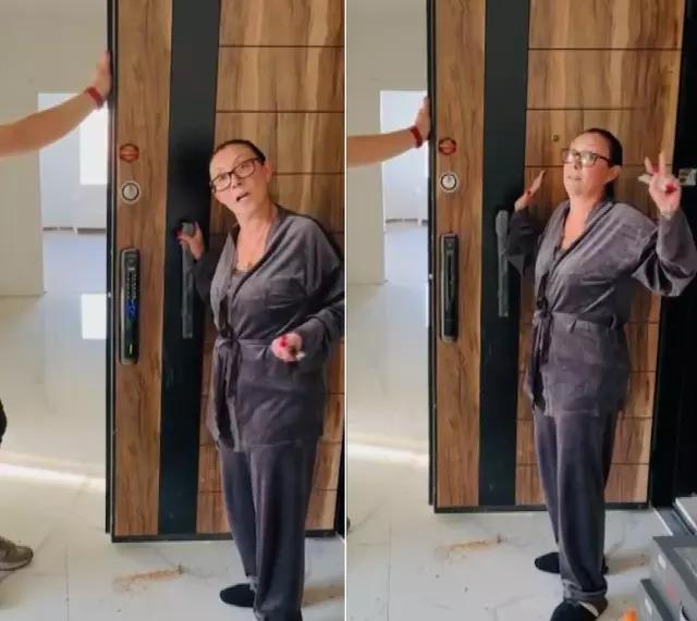 Güllü in her last video describing the coded door and camera