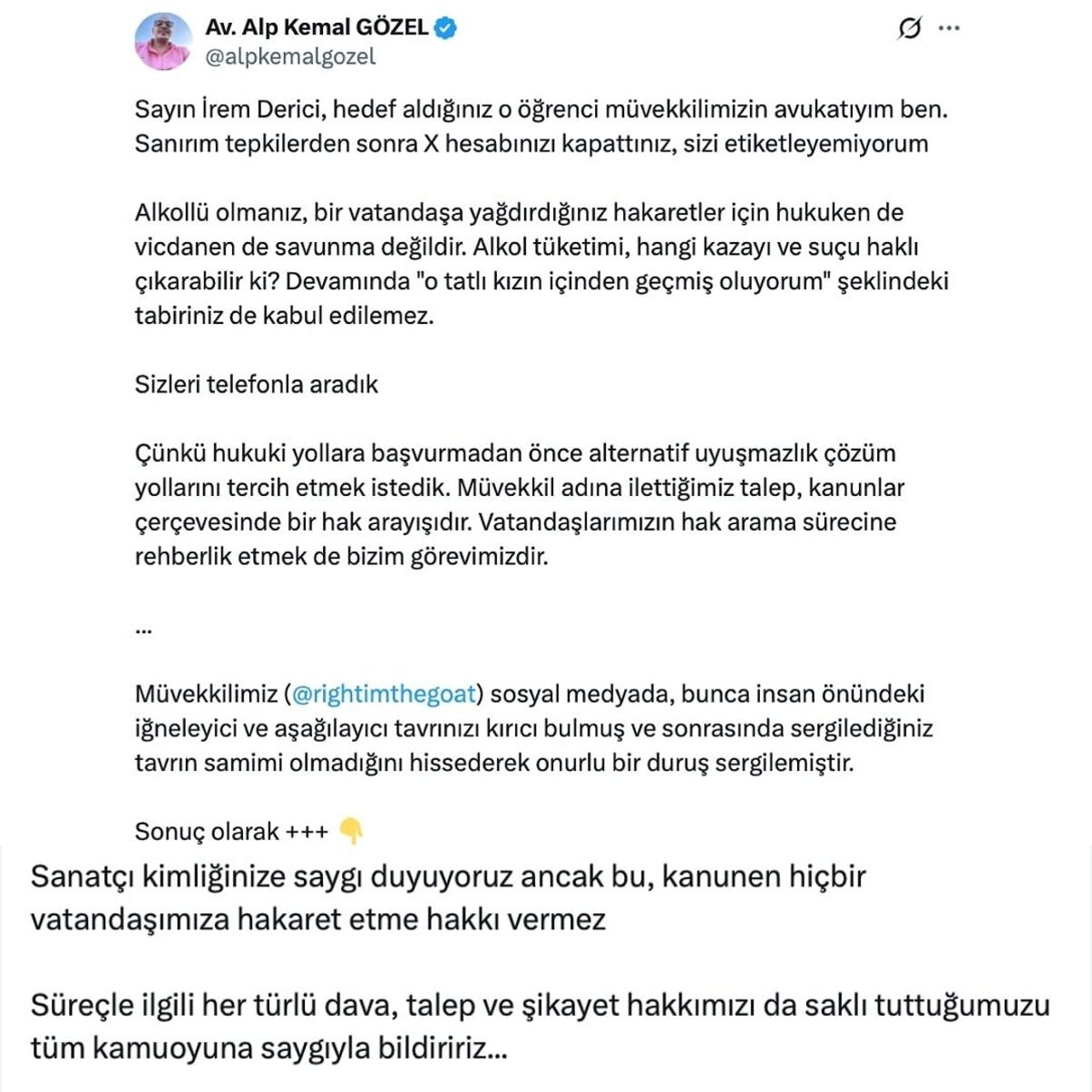 İrem Derici on a TV program