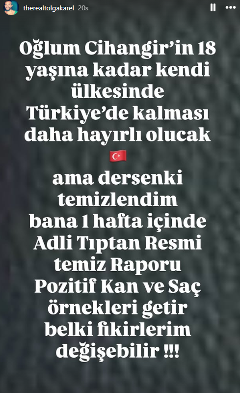 Tolga Karel statement