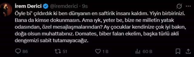 İrem Derici reaction to private messages controversy