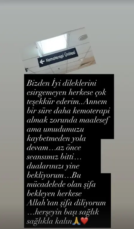 Yurda Gürler sharing information about her mother’s health
