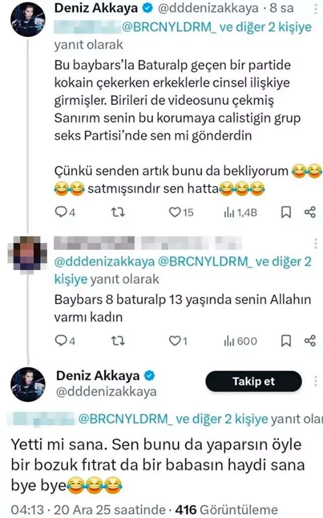 Deniz Akkaya X dispute screenshot