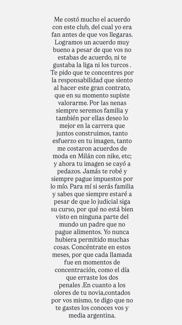 Wanda Nara responds to Mauro Icardi