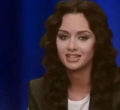 Birce Akalay at the age of 21 presenting a sports program