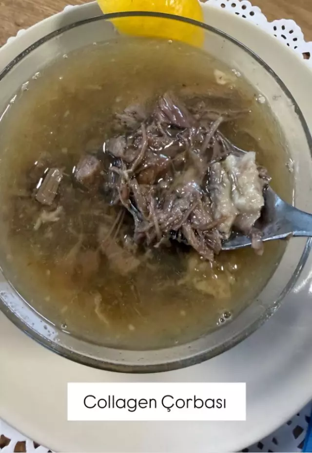 Şeyma Subaşı naming kelle paça soup as Collagen çorbası