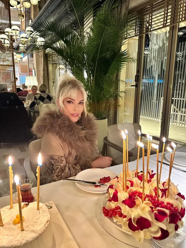 Ajda Pekkan with Semiramis Pekkan at her birthday celebration
