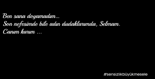 Emotional message at the end of Al Ömrümü music video