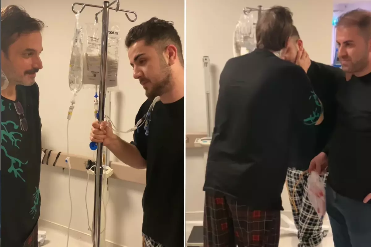 Ufuk Özkan meeting the young liver donor at the hospital