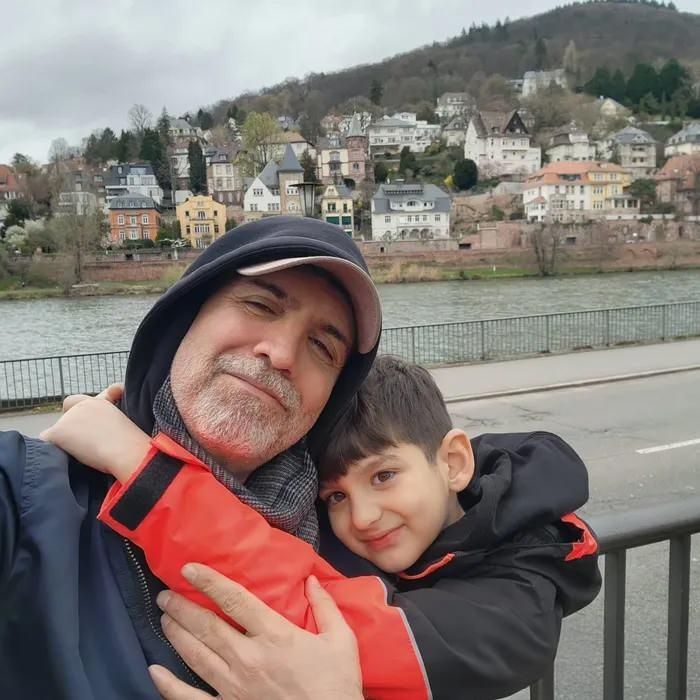 Ozcan Deniz and son Kuzey holiday message