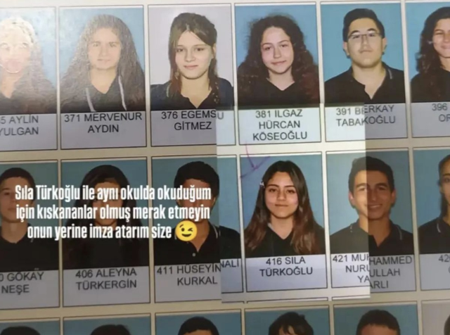 Sila Turkoglu high school yearbook photo
