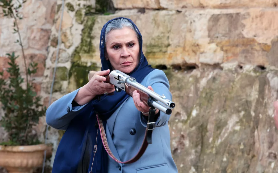 Actress Gonca Cilasun who plays Sadakat Albora in the series Distant City