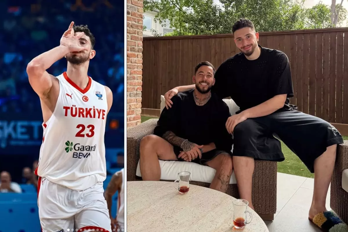 NBA star Alperen Sengun and DJ Mahmut Orhan in Houston