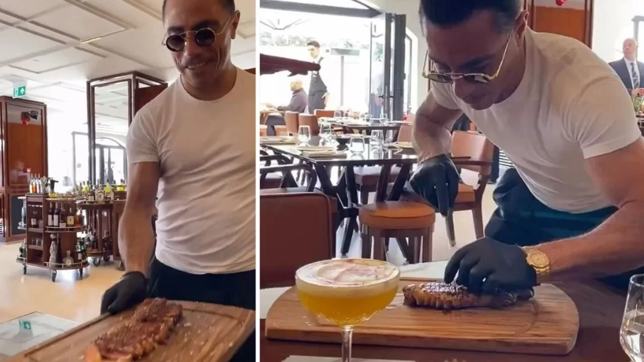 Nusret Gokce serving customers at his new restaurant in Cappadocia