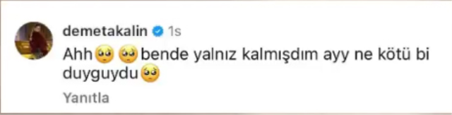 Demet Akalin emotional social media comment about birth